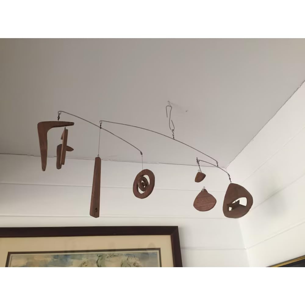 Unique Handmade Wood Artistic Hanging Mobiles 14 Inches