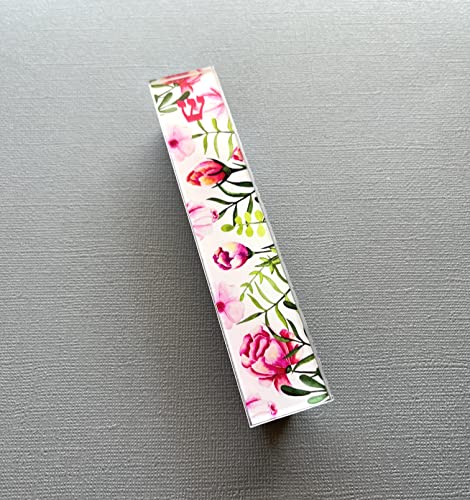 Lea Joelle Mezuzah Scroll Case with Pink Tulips