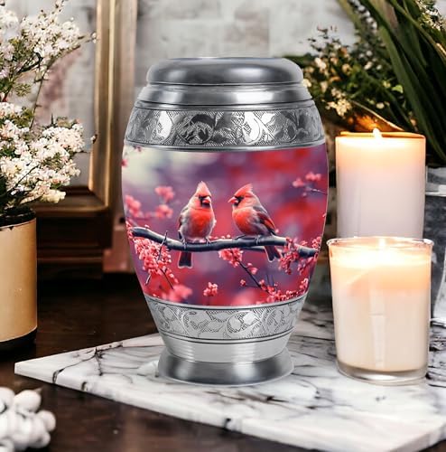 Springtime Cardinal Urns for Human Ashes