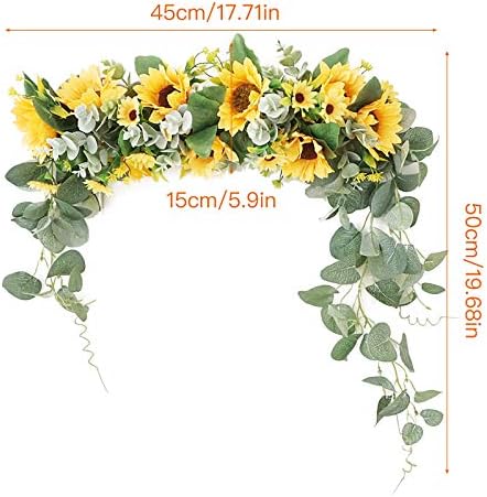 Firlar Artificial Sunflower Swag 18 Inch Decor