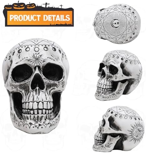 WONDER GARDEN Halloween Skull Decor Head