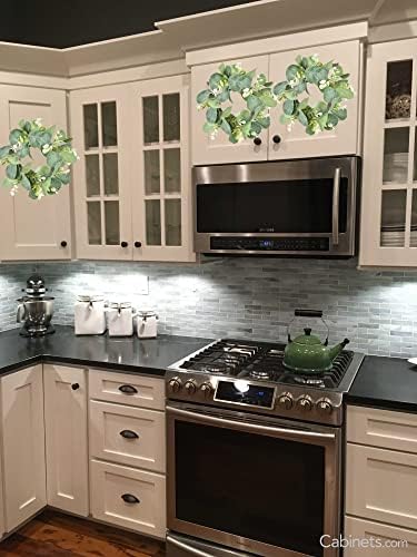 LSKYTOP 9 Inch Eucalyptus Wreath for Kitchen Decor