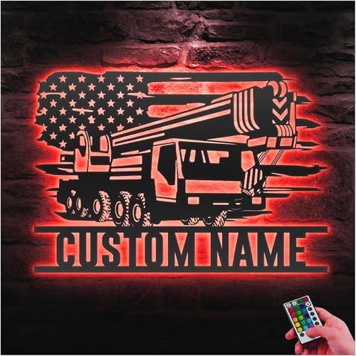 Custom LED Metal Sign Heavy Equipment Decor