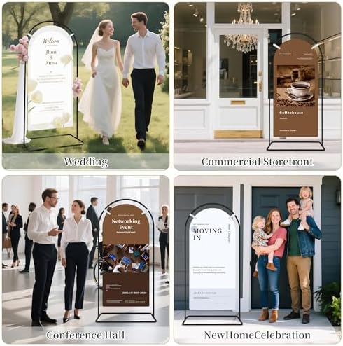 Wedding Welcome Sign Stand Holder - Adjustable Metal Easel
