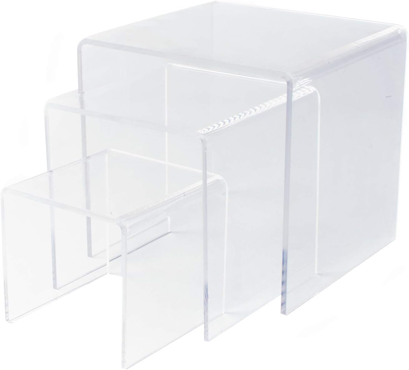 Clear Acrylic Riser Set of Three 3 4 5 Inch
