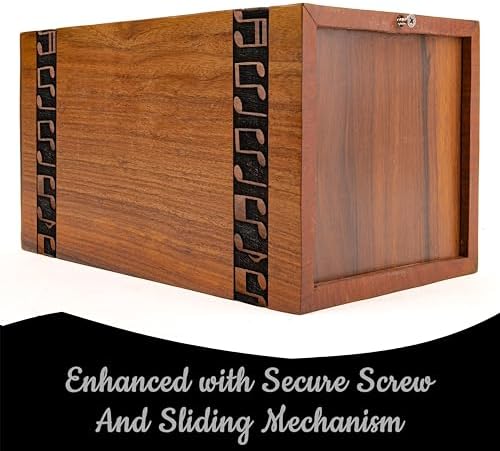 Handcrafted Wooden Urn for Human Ashes - Black Large Guitar Style