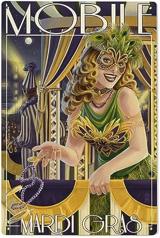 Lantern Press 6x9 Inch Wood Sign Mardi Gras