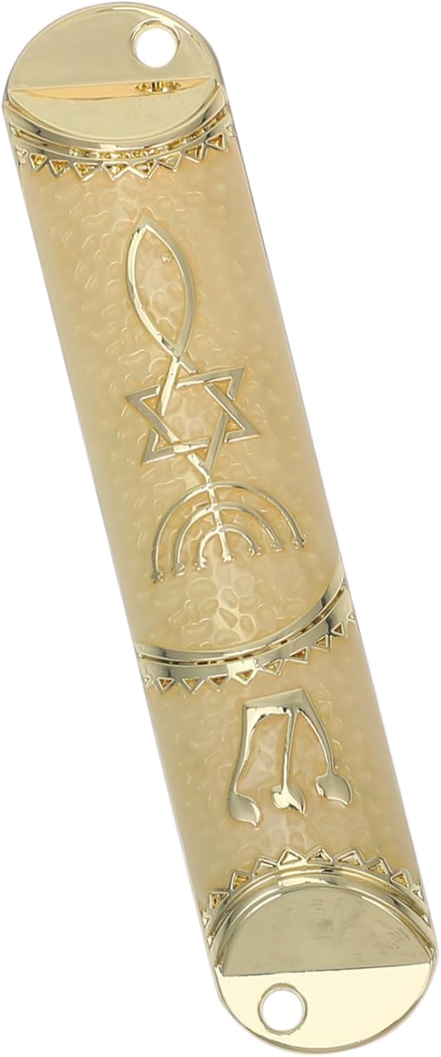 HOOTNEE 1set Metal Mezuzah Door Blessing Scroll
