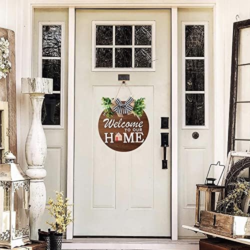 Seasonal Welcome Sign with 4 Wreaths and 14 Icons