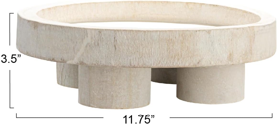 Bloomingville Paulownia Wood Pedestal Tray 1