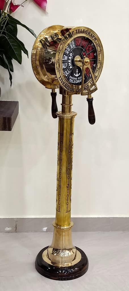 Ship Telegraph Speed Controller Brass Handmade Maritime Telescope Collectible Decor