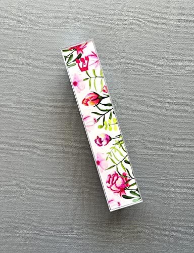 Lea Joelle Mezuzah Scroll Case with Pink Tulips