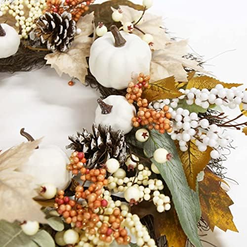 Fall Decor Wreath 18 Inch Handcrafted Autumn Decor