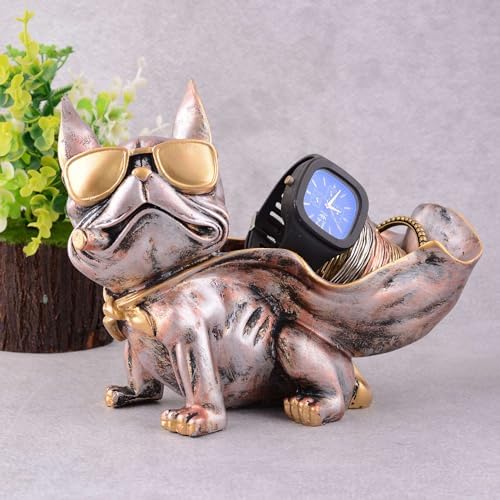 Cool Dog Showpiece with Plate for Home Decor