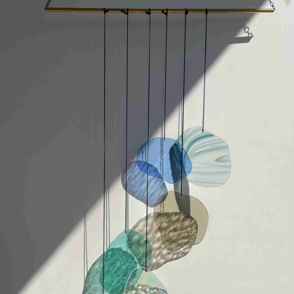 ZHANGBH Wall Art Glass Hanging Mobile