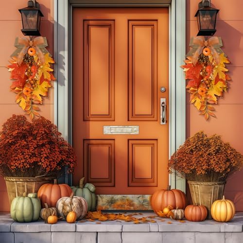 Shihanee 2 Pack Teardrop Fall Swags 20 Inch Artificial Decor