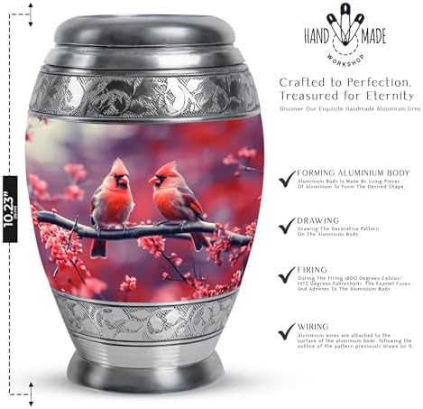 Springtime Cardinal Urns for Human Ashes