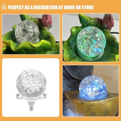 Healifty Crystal Ball Fountain Decoration with Stand