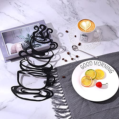 Black Coffee Cup Metal Wall Art Farmhouse Decor