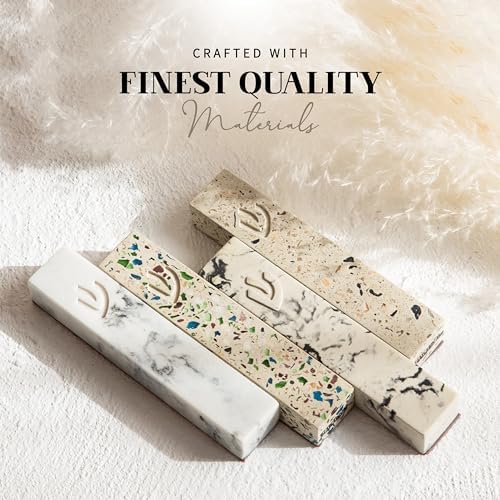 SURI Concrete Mezuzah Door Ornament with Scroll and Gift Box