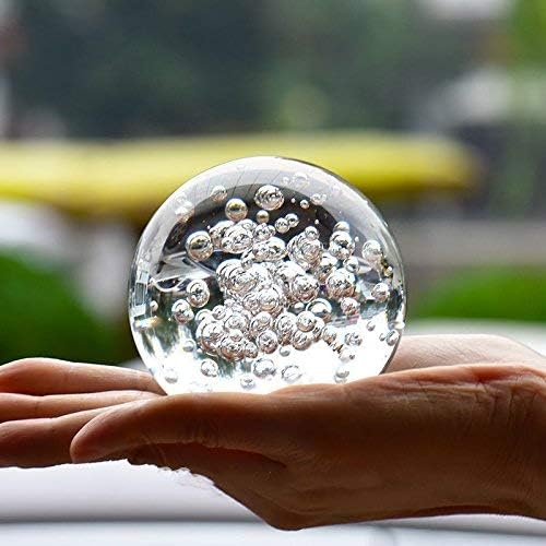 Crystal Glass Marbles Water Fountain Feng Shui Decorative Balls 60mm