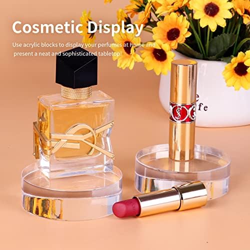 Hewomate Acrylic Display Block 2 Piece 3x3x1 Inch