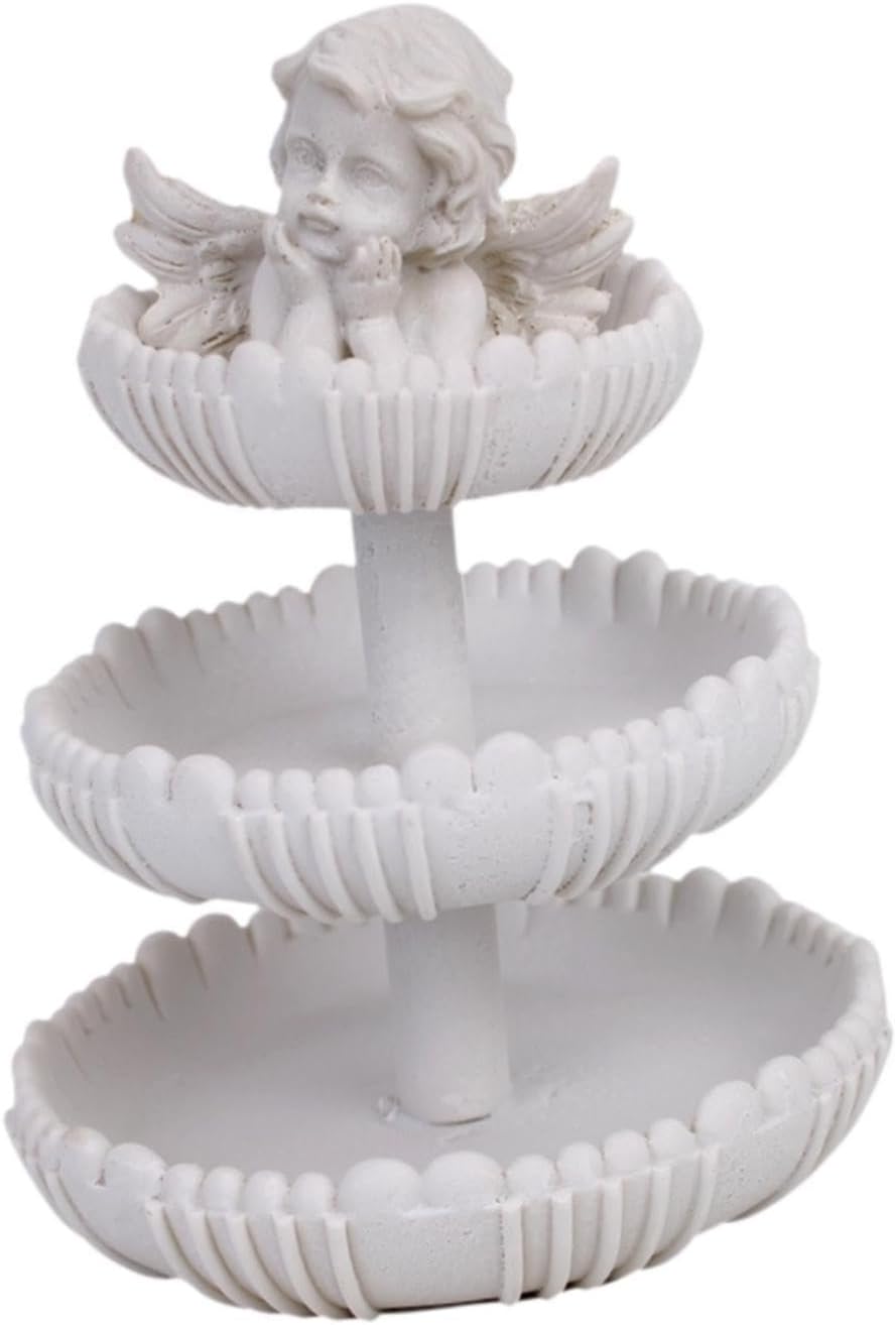 Elegant Wishing Angel Figurine Fountain Style Statue