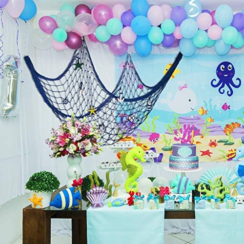 Jetec Decorative Fishnet Wall Hanging Nautical Set