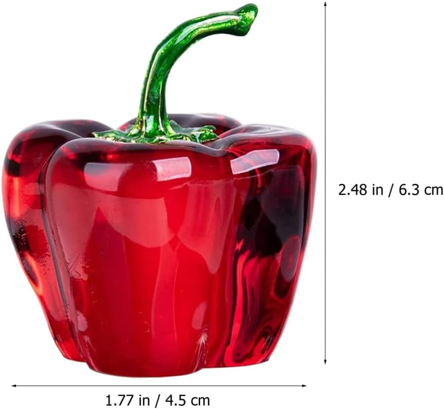 BESPORTBLE Crystal Bell Pepper Decor Figurine