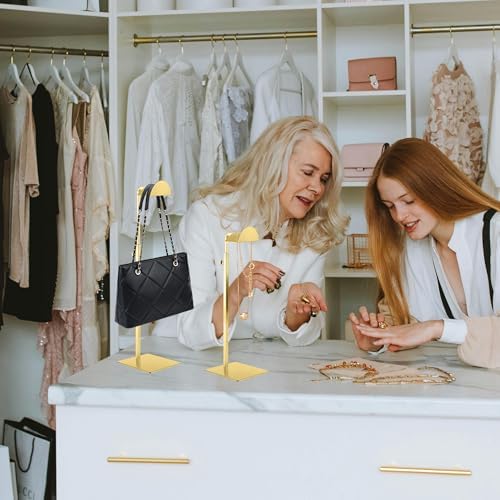 2 Pack Adjustable Gold Handbag Display Stand