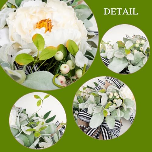 Lambs Ear Wreath Front Door All Season Decor