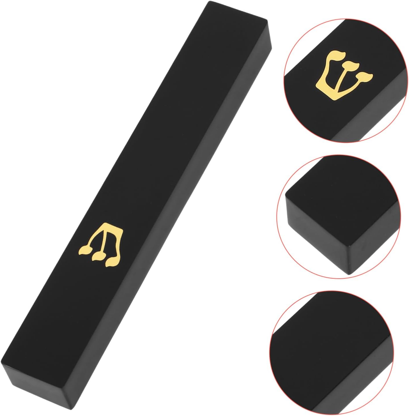 Garneck Elegant Resin Mezuzah Case Black Door Blessing Decoration