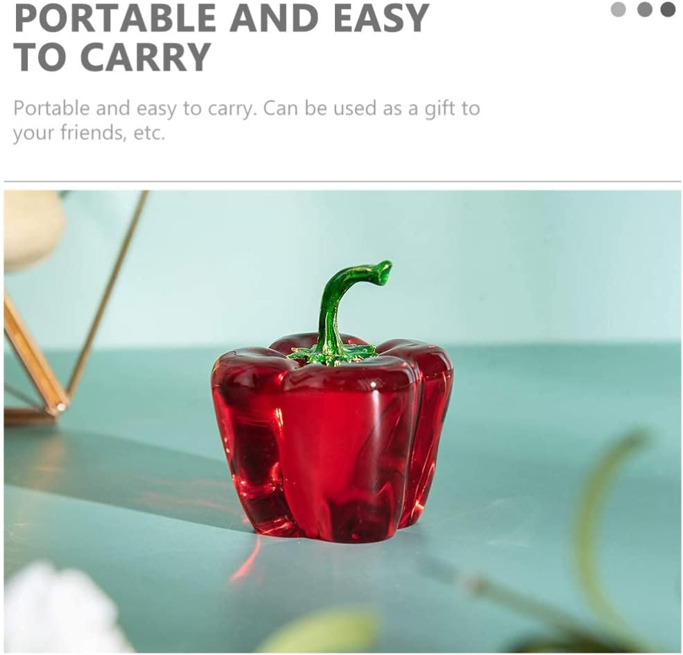 BESPORTBLE Crystal Bell Pepper Decor Figurine