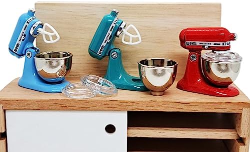 ChangThai Design Tiny 1 Inch High Red Bread Dough Mixer Figurine