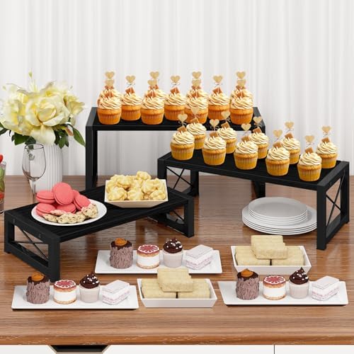 ELITEROO 3-Tier Wooden Display Stand for Cupcakes and Desserts