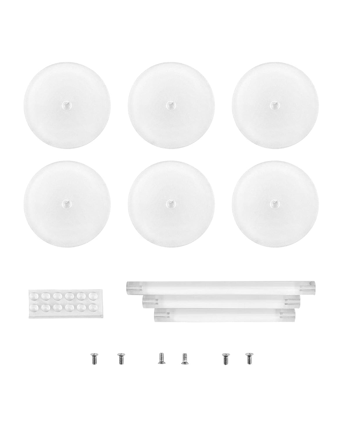 QWORK Round Acrylic Display Stand 2 Sets
