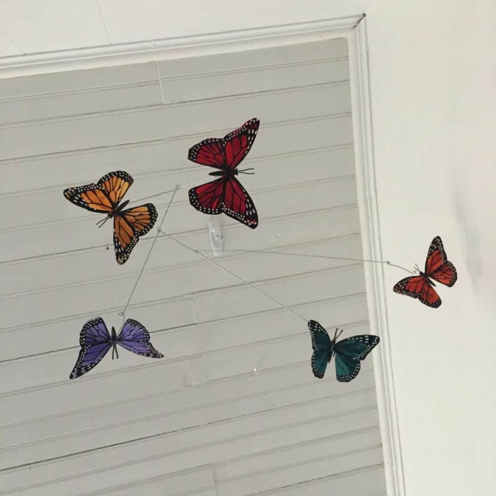 Colorful Five Butterfly Mobile for Crib