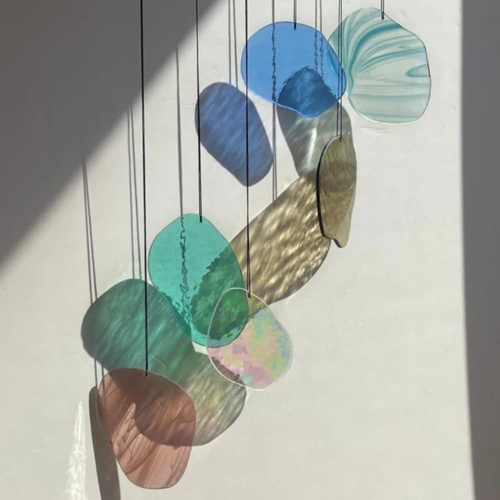 ZHANGBH Wall Art Glass Hanging Mobile