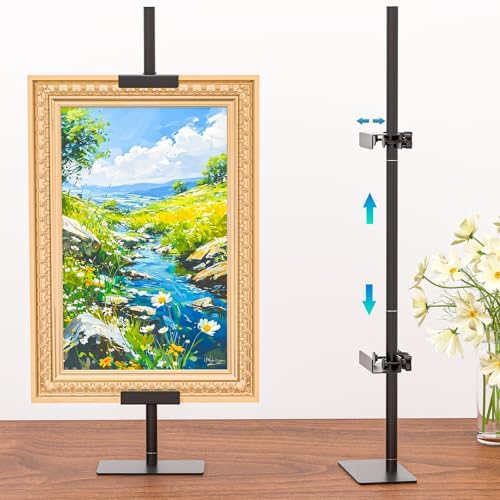 30 H Adjustable Black Metal Easel Stand