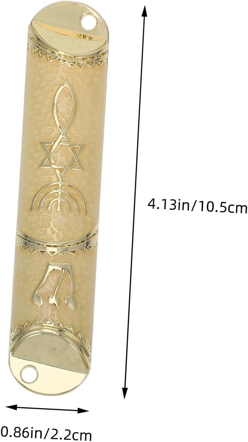 1set Classic Metal Mezuzah Religious Door Decor