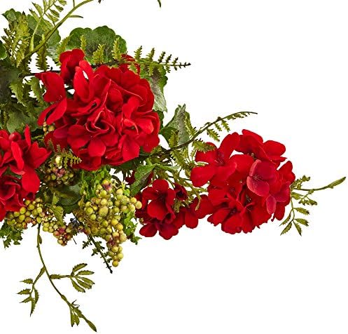 Nearly Natural 32in Geranium and Berry Swag