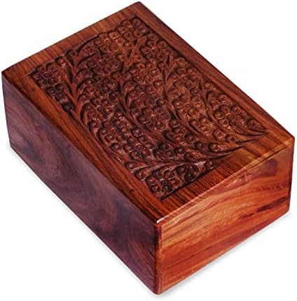 Wooden Urn for Human and Pet Ashes - Decorative Keepsake