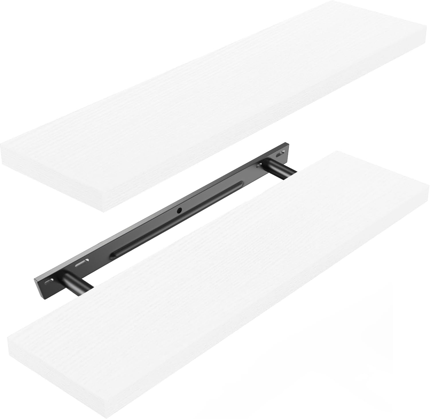 Amada Floating Shelves Large 24x7 Inch White Set of 2