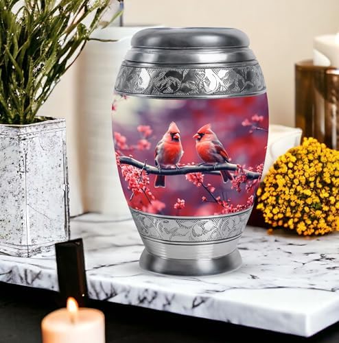 Springtime Cardinal Urns for Human Ashes