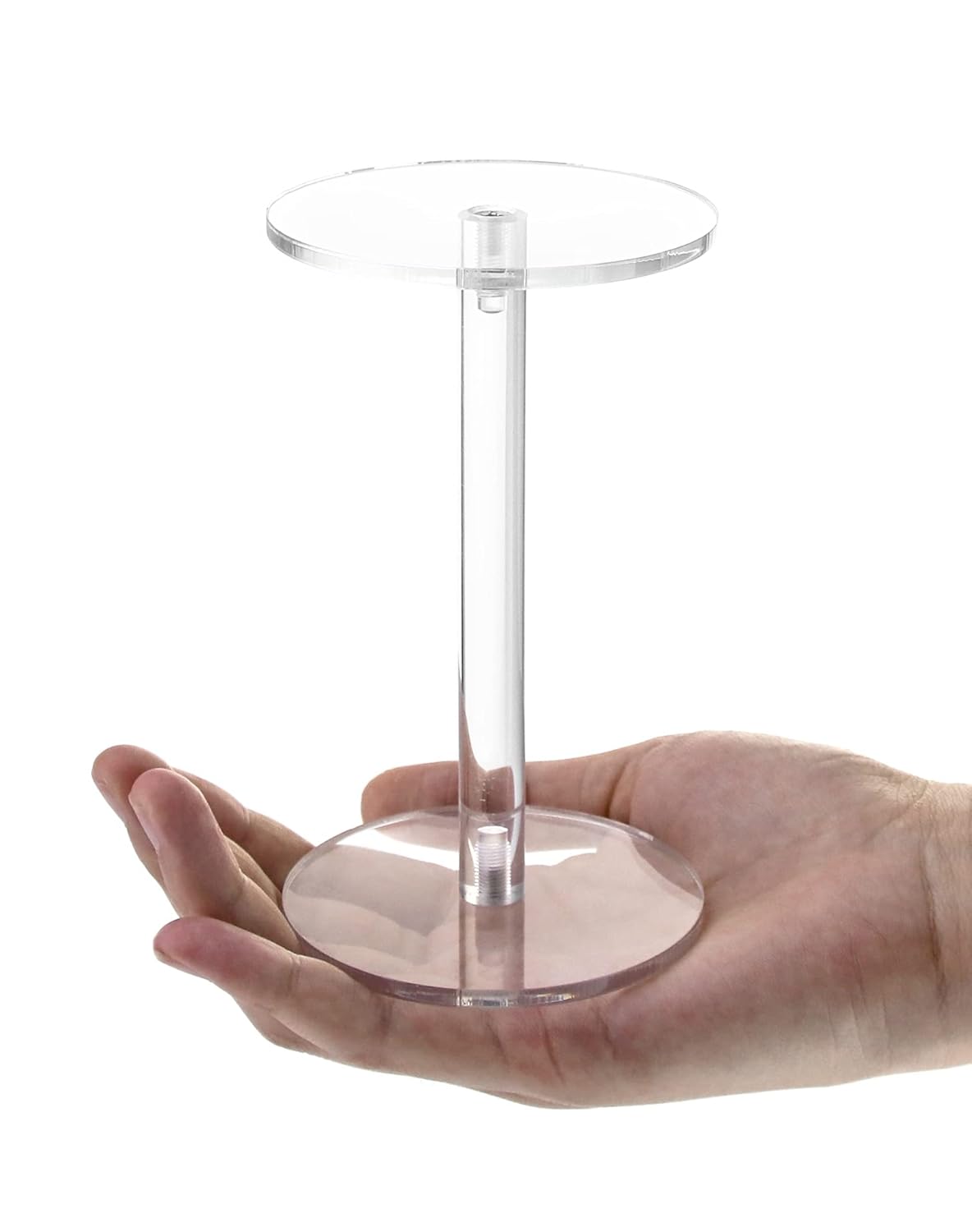 QWORK Round Acrylic Display Stand 2 Sets