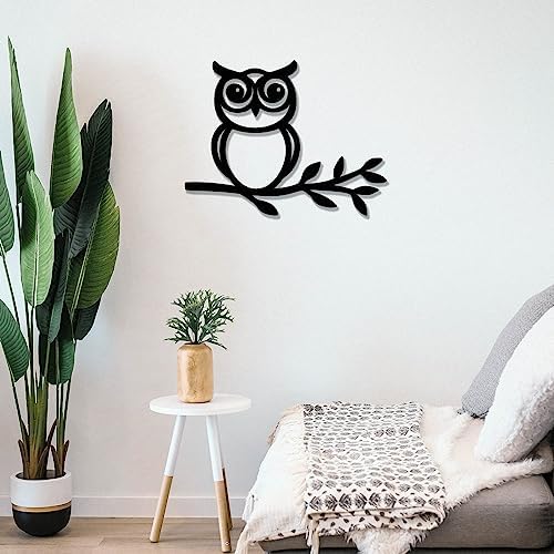 Zzbakress Owl and Olive Leaf Wall Sculpture
