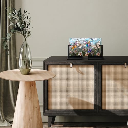 Zonon 2 Pcs Metal Glass Display Stands for Art and Collectibles