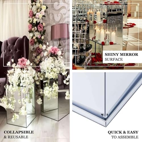 Efavormart 32 Inch Clear Acrylic Display Box with Interchangeable Lid and Base