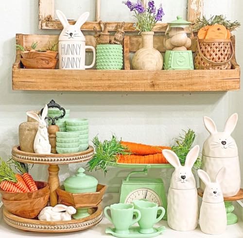 2 Tiered Wooden Serving Stand with Custom Handles