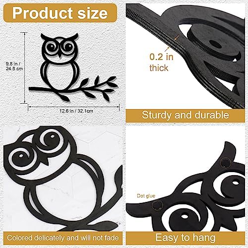 Zzbakress Owl and Olive Leaf Wall Sculpture